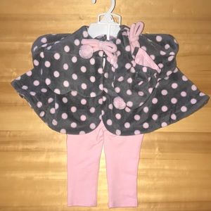 Poka Dot Poncho Set